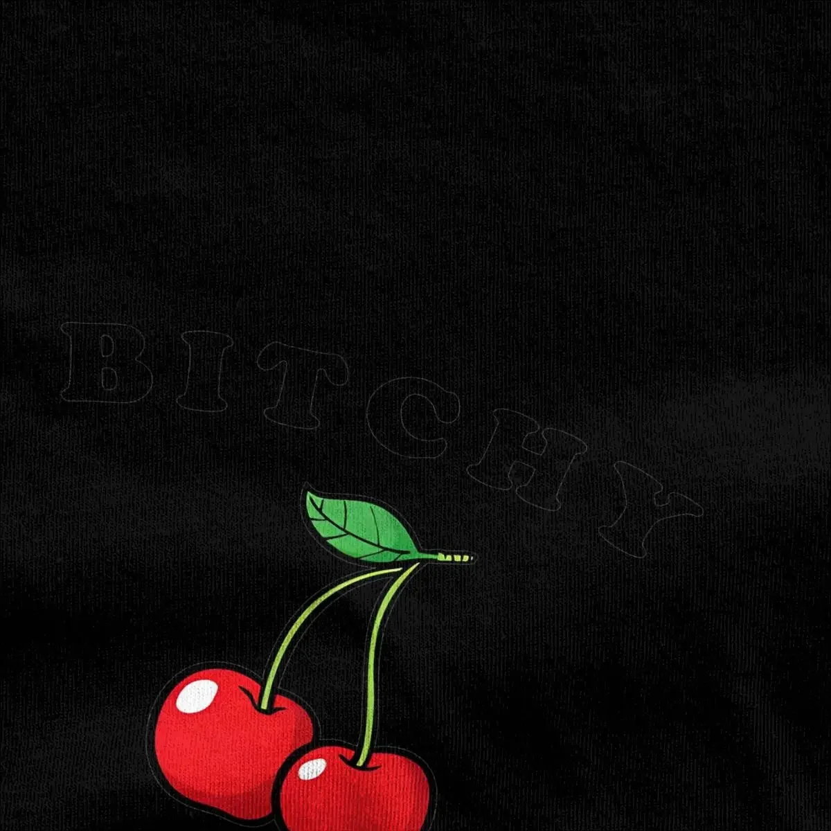 Cherries T Shirt Bitchy Popular T-Shirts Short Sleeve Y2K Fun Tshirt Summer Cotton O Neck Oversize Top Tees