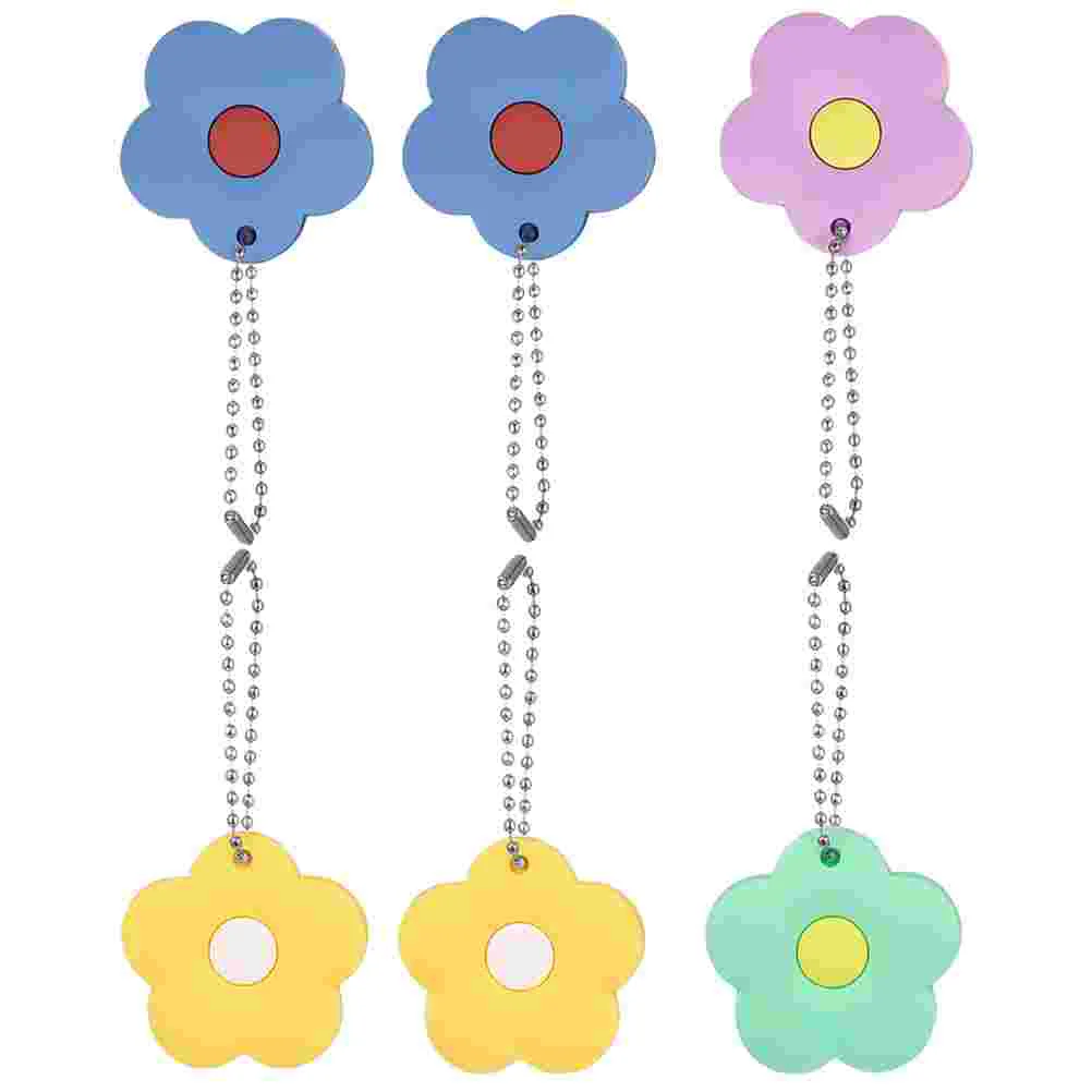 6 Pcs Petal Key Chain Cover Car Ring Covers Silica Gel Identifier Identifiers Caps