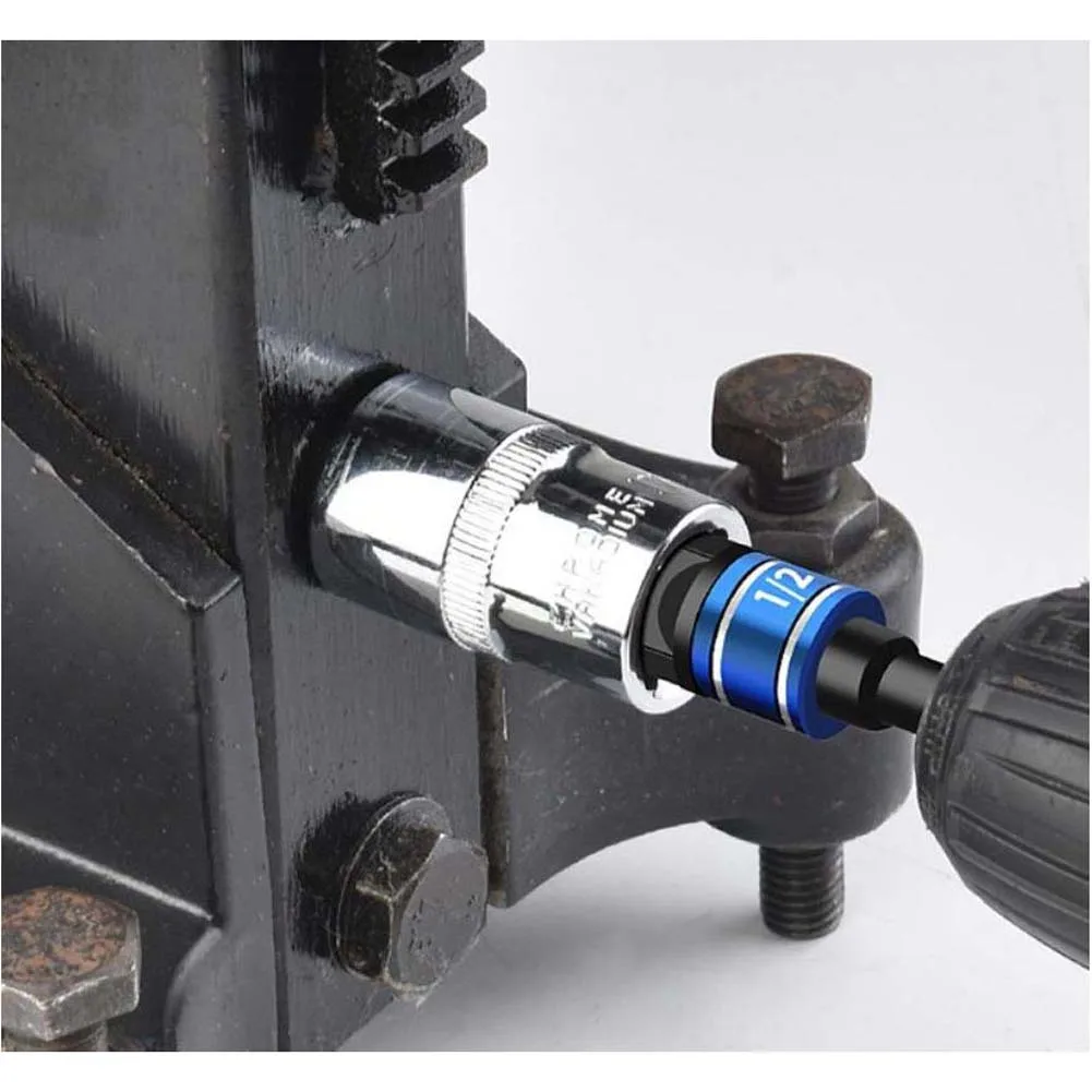 1pc Socket Extension Adapter Extended Converter Drill Hex Shank Power Drill Hex To Nut Male Square Wrench Tools 1/4 3/8 1/2 Inch