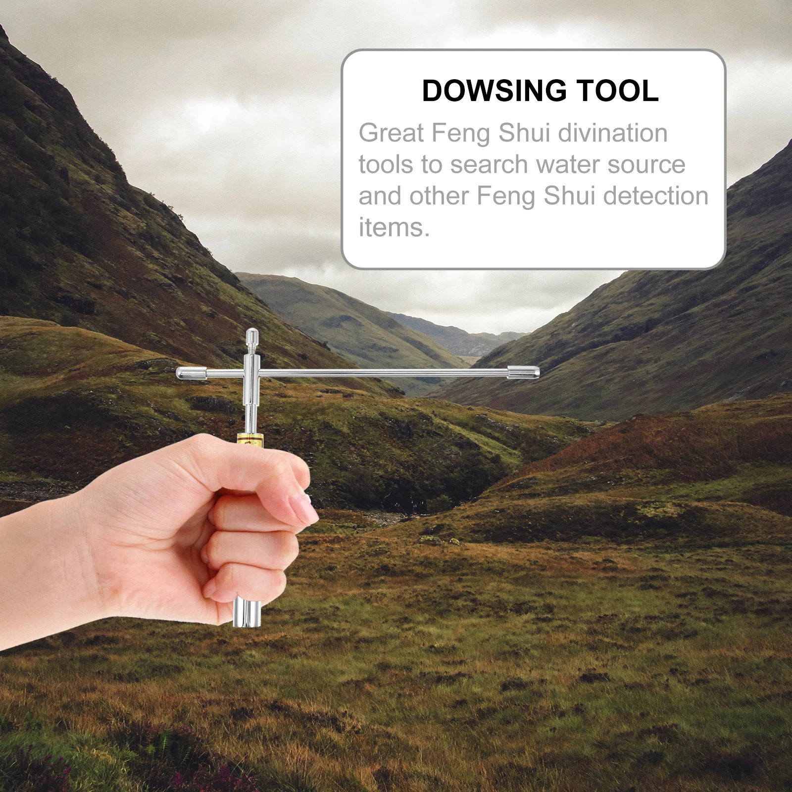 

Copper Water Dowsing Rod Feng Shui Probe Tool Lightweight Detachable Easy Storage Dowsing Rods For Water Source House Copper