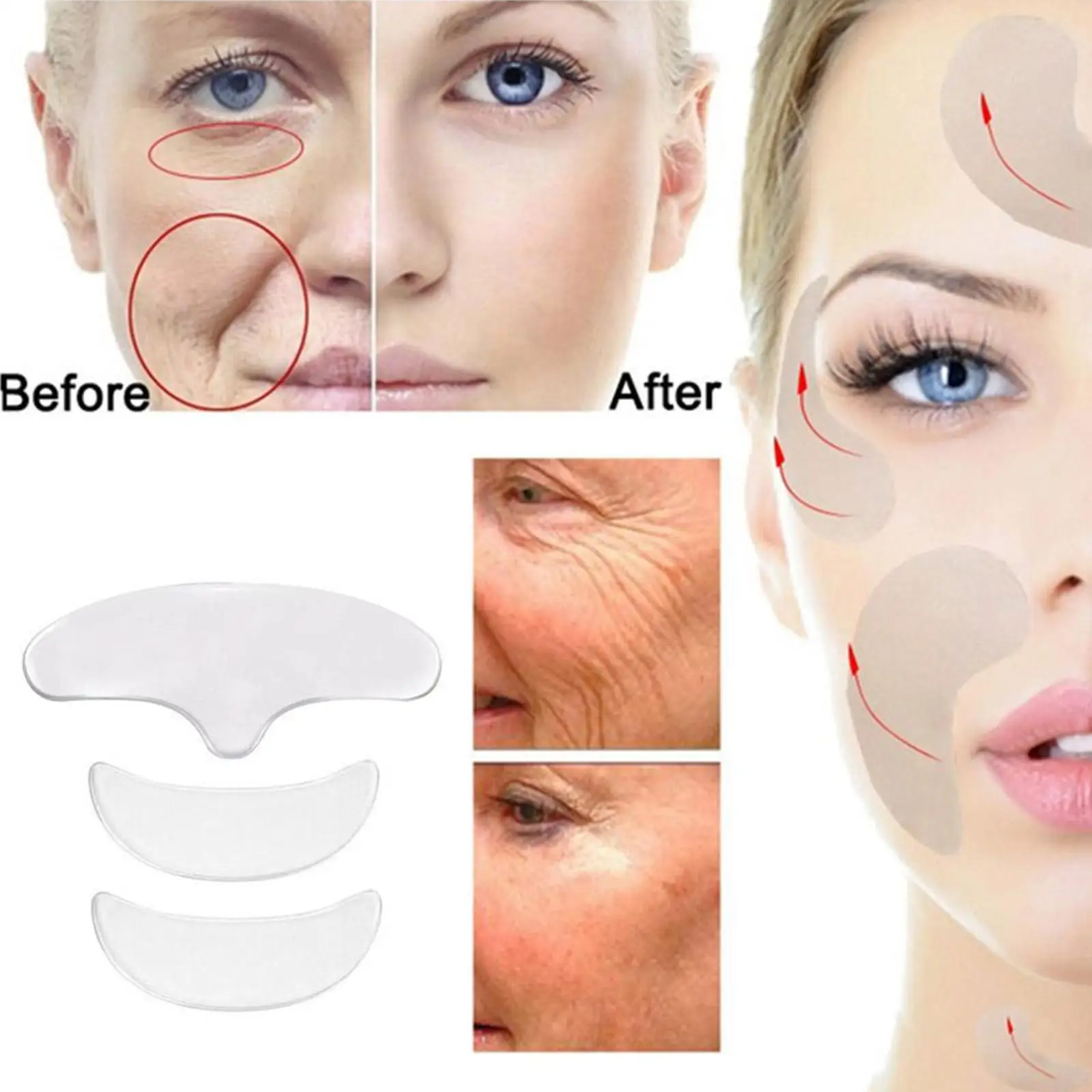 Anti Wrinkle Forehead Patch, Forehead Line Removal Gel, Eye Mask, Firming Lift Up, Stickers, Anti-Aging, Face Skin Care