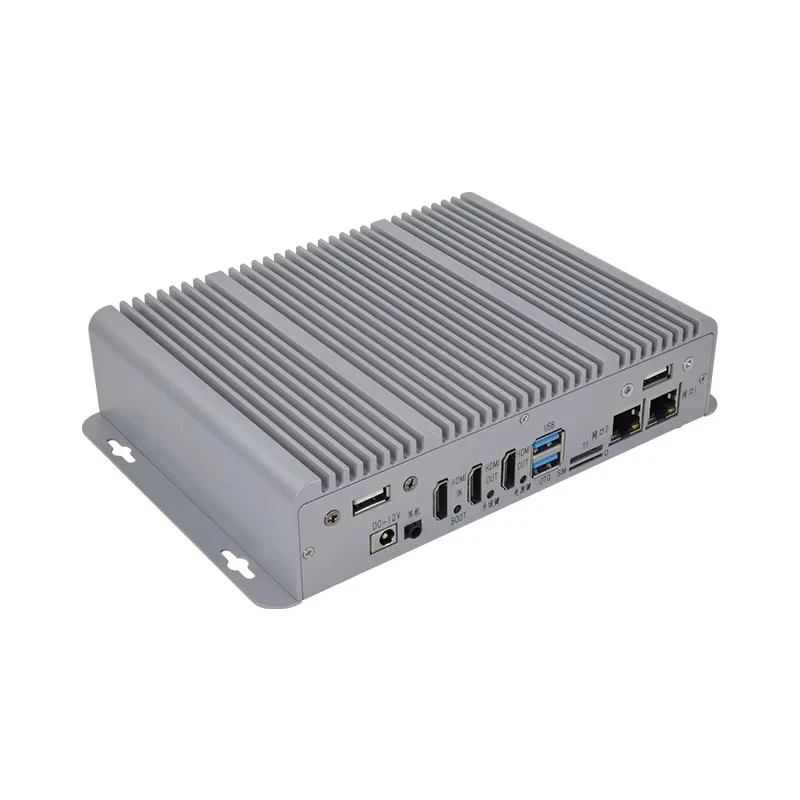 8-قناة الألومنيوم RK3588 Rockchip ملحقات الكمبيوتر الصناعية 8 + 64GB 6TOPS صندوق حافة AI المثبت مسبقًا مخزون اختياري