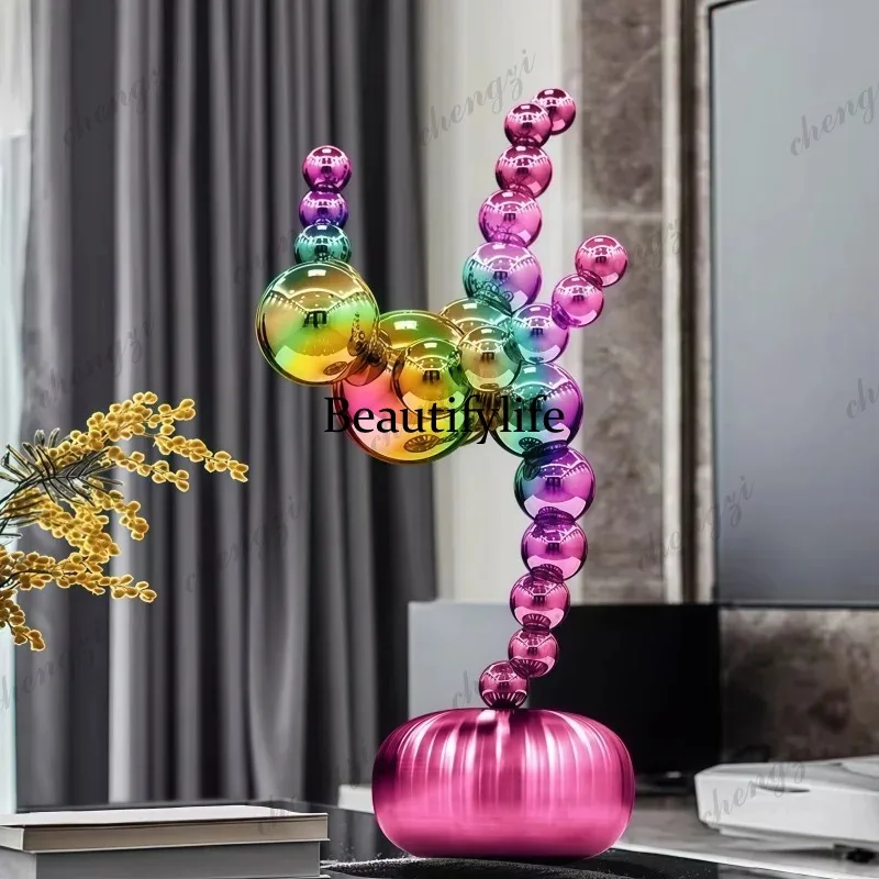 TTT Balanced Fulcrum Stainless Steel Sculpture Ornament for Home Office Villa Hotel Corridor Decor Interior Artwork