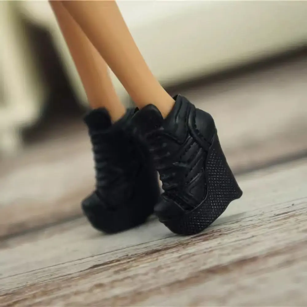 High Quality Fashion Doll Shoes Plastic 2.2~2.4cm Length Foot Female Doll Boots Doll Colorful Shoes Doll Accessory for 30cm Doll