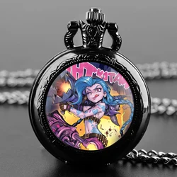 Arcane Jinx Unique Creative Quartz Pocket Watche Necklace Accessory Chain Clock Kids Souvenir Best Gifts For Children Men