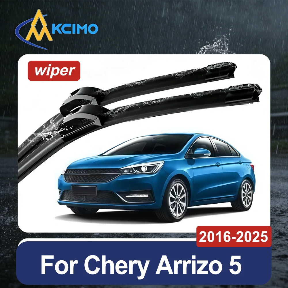 Windshield Wipers For Chery Arrizo 5 2016-2025 Exact Fit 1 Pair Silent Streak-Free Performance Wiper Blades