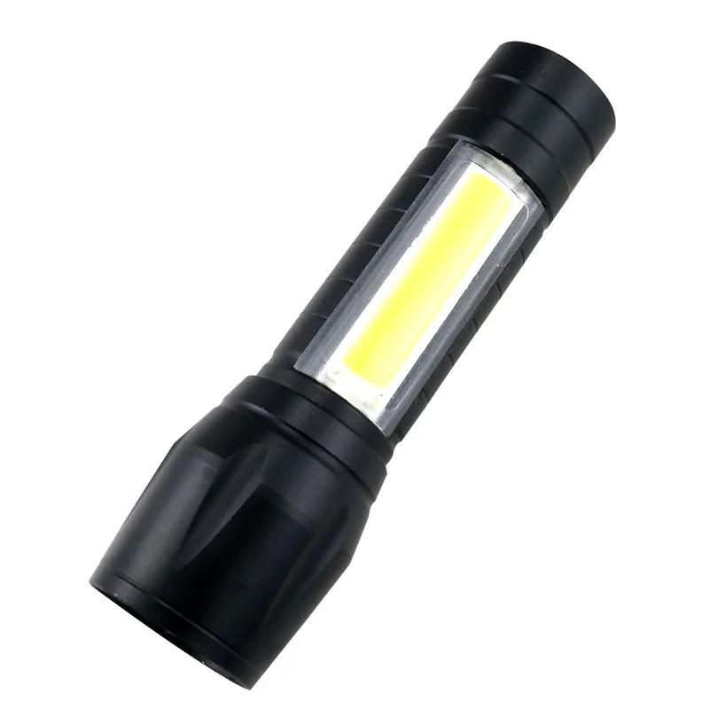 Portable Mini Adjustable Zoom LED COB 3 Mode Waterproof Torch Rechargeable Pocket Flashlight