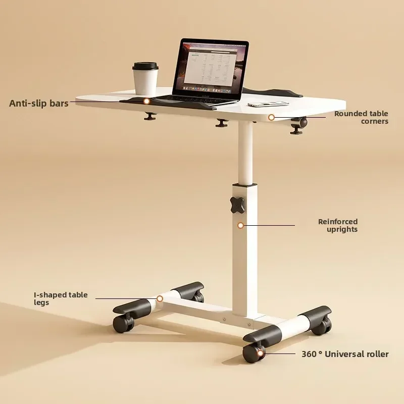 Household Goods Simple Folding Table Removable Reinforced Bedside Table Lifting Computer Table Household Bedroom Small Table