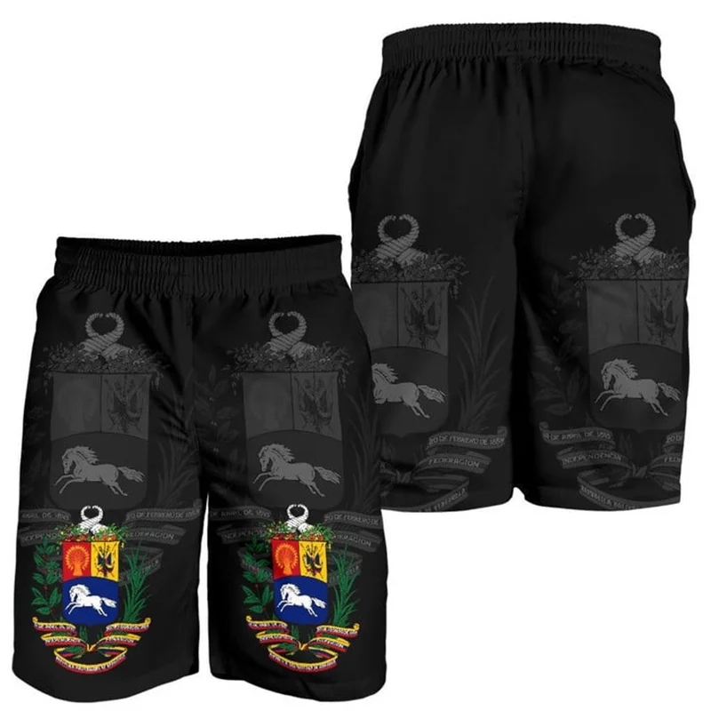 Короткие брюки с 3d принтом флага Венесуэли, повседневные уличные летние пляжные шорты для мужчин, крутые шорты для серфинга, быстросохнущие плавки