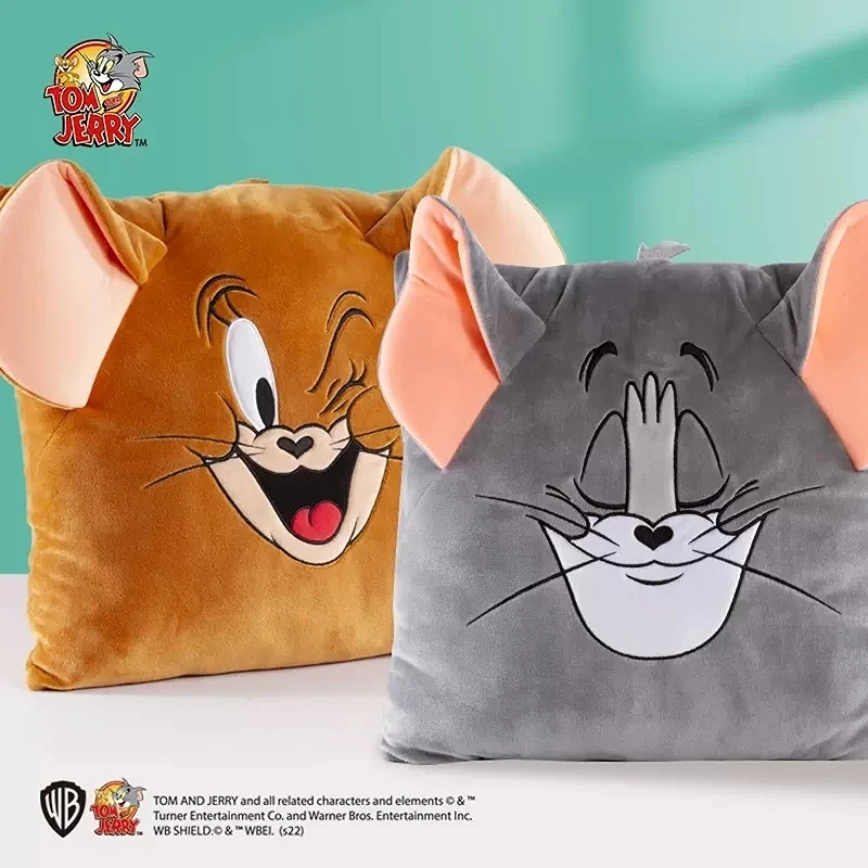 Tom And Jerry Car Plush Pillow Toy Cartoon Movie Stuffed Animal Neck Pillow Kawaii peluche Doll Toys For Gifts