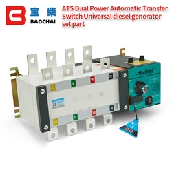 Aisikai 4P 100A-800A ATS Dual Power Automatic Transfer Switch Diesel Generator Parts Board Circuit Breaker Single Three Phase