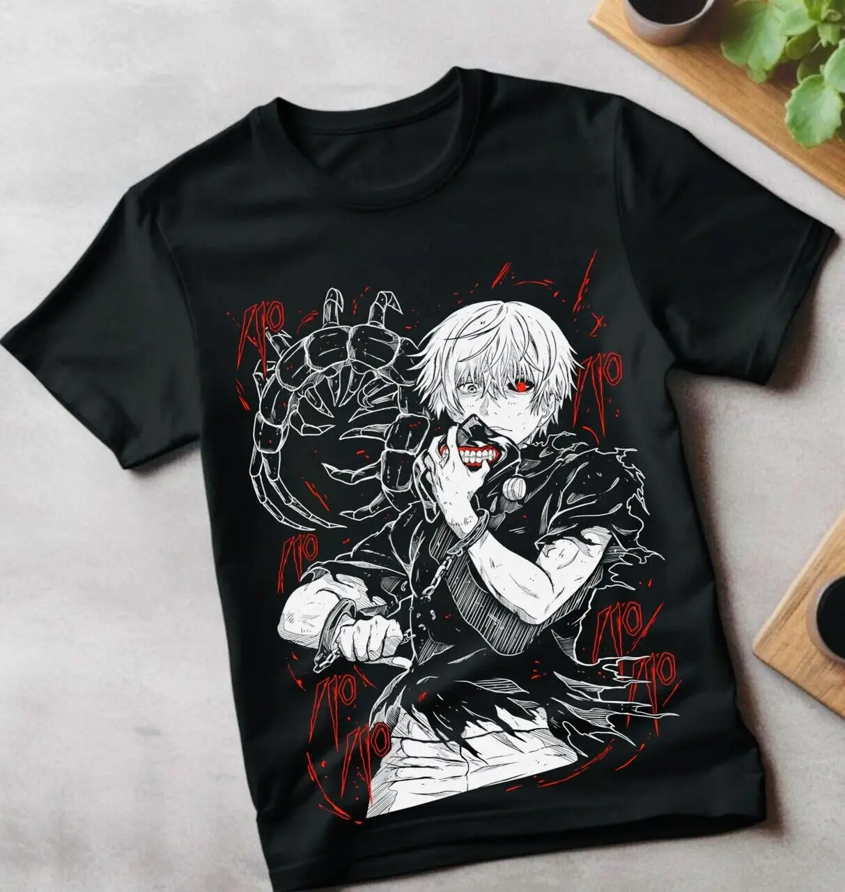 

Tokyo Ghoul T-Shirt Ken Kaneki T-Shirt Japanaise Manga Anime Tshirt Tee All Size