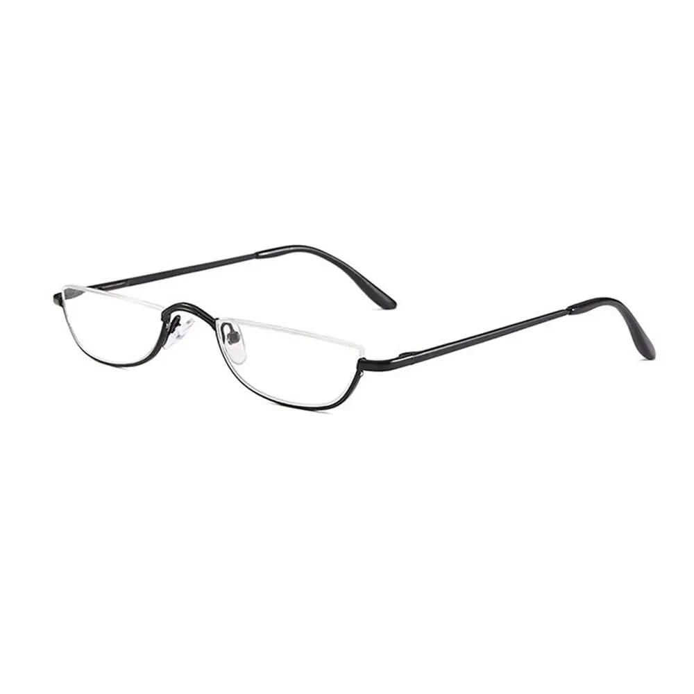 Gafas de Lectura Flexibles, Portátiles, Ultraligeras, con Resorte de Resina y Metal, Dioptrías de +1.00 a +4.0, Gafas de Lectura de Media Luna