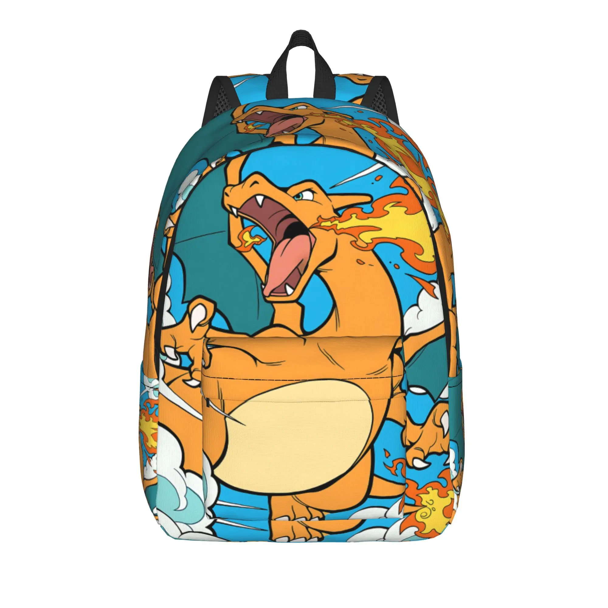 Fashion pokemon Backpack Charizard Mochilas Fashion For School Retro Washable Rucksack