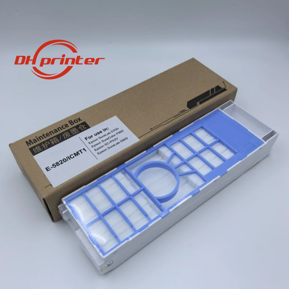 3pcs T5820 유지 보수 상자 EPSON Stylus Pro 3800 3800C 3850 3880 3890 PX5800 5002 D700 D800 P800 프린터 용 칩으로 설치