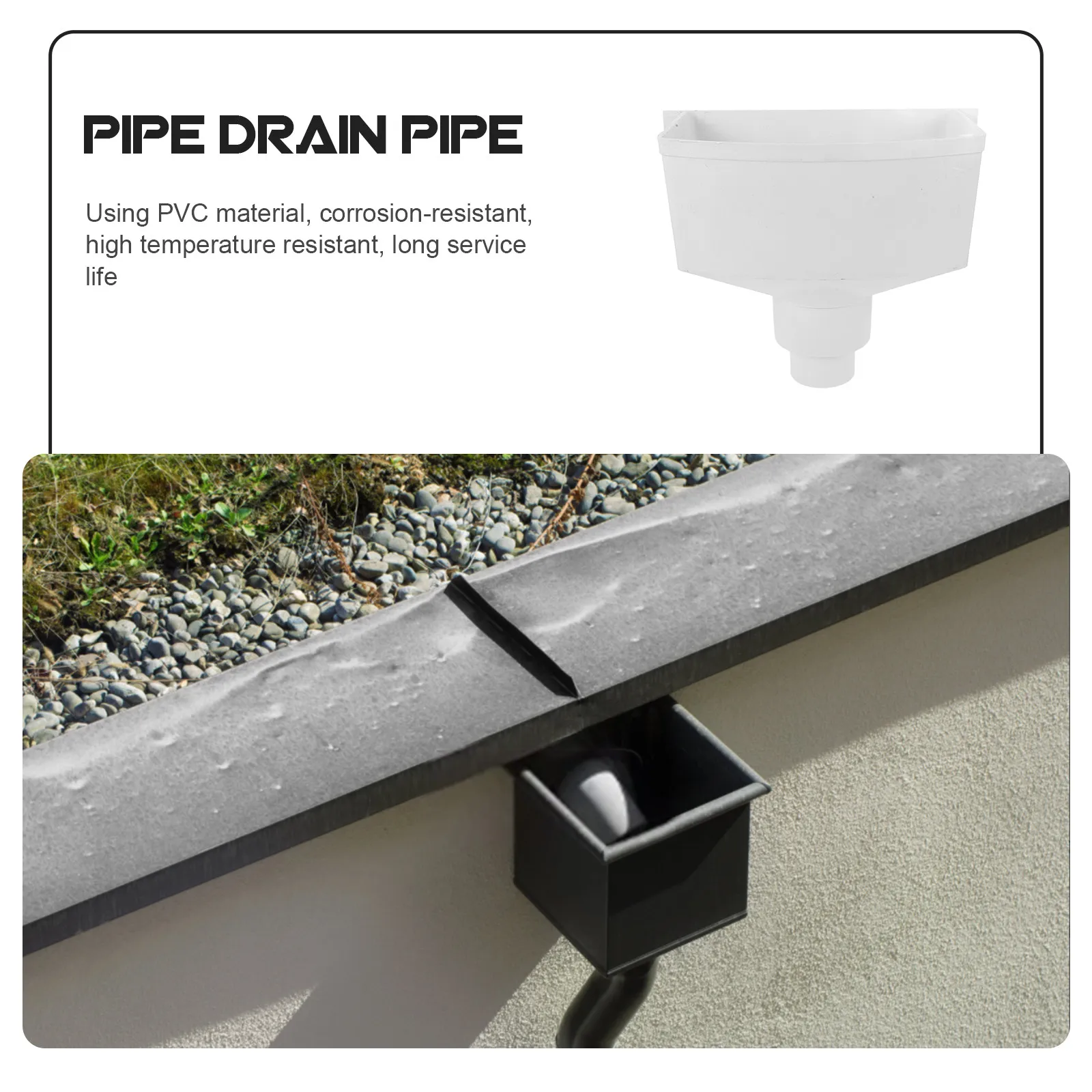 Sturdy PVC Gutter Downspout Adapter Seamless Transition Connector for Rainwater Drainage Systems Wide Mouth Flow Optimization