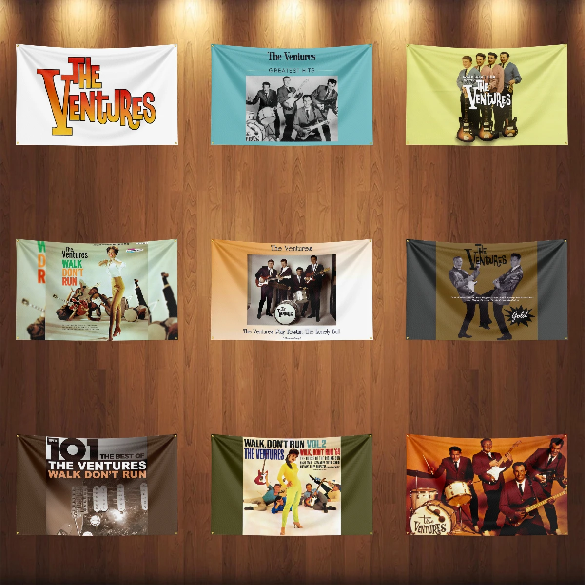 

90x150cm Vintage T-The-Venturess Band Flag Polyester Digital Printing Retro Banner For Decor