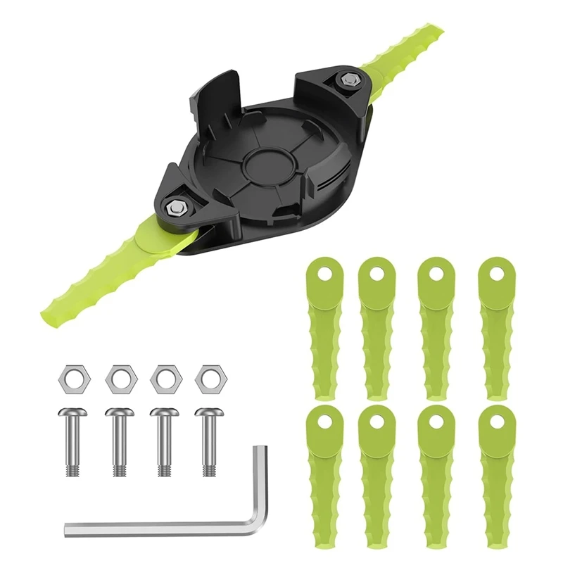 Cabeça Plástica do Aparador para Ryobi Aparadores com 10 Lâminas de Carga Rápida 18v 24v 40v Ry40210 Ry40210a