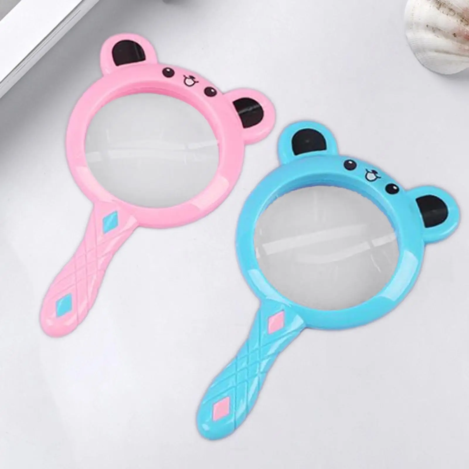 Magnifying Glass Cartoon Learning Educational 3x Mini Magnifying Glass Kids Magnifier for Photos Miniatures Camping Models Maps