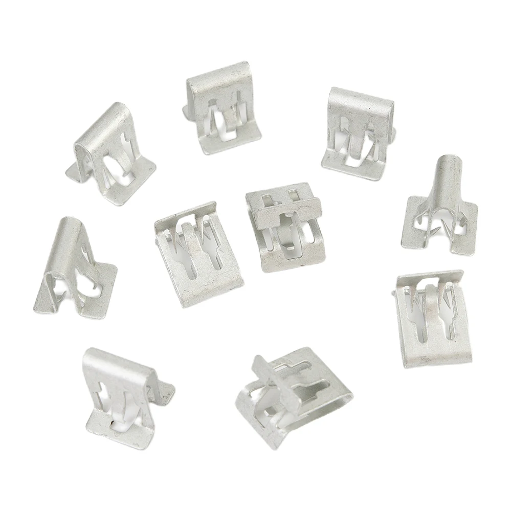 10 Pc Car Metal Retainer Clips Auto Front Console Dash Dashboard Trim Clip Interior Replacement Parts Auto Fastener Cilps