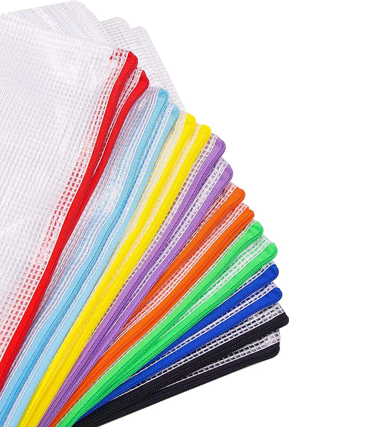 A3 A4 A5 Plastic Folder File Envelope Poly Stationery Storage Waterproof Zipper PVC Organizer Bag Document Paper Office