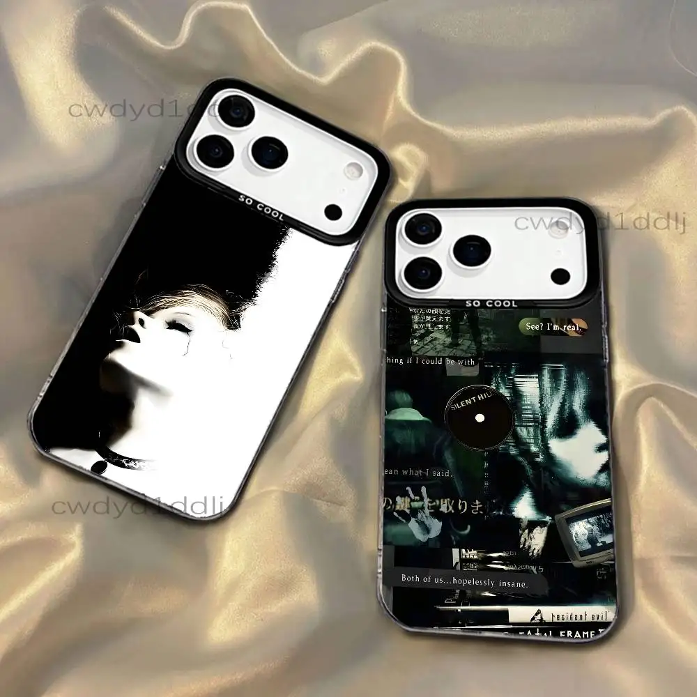 

Horro S-Silent H-Hill Remake For iPhone 17,16,15,14,13,12,X,8,Pro,Max,Plus,SE4,Air,Mini Black IMD Matte Case