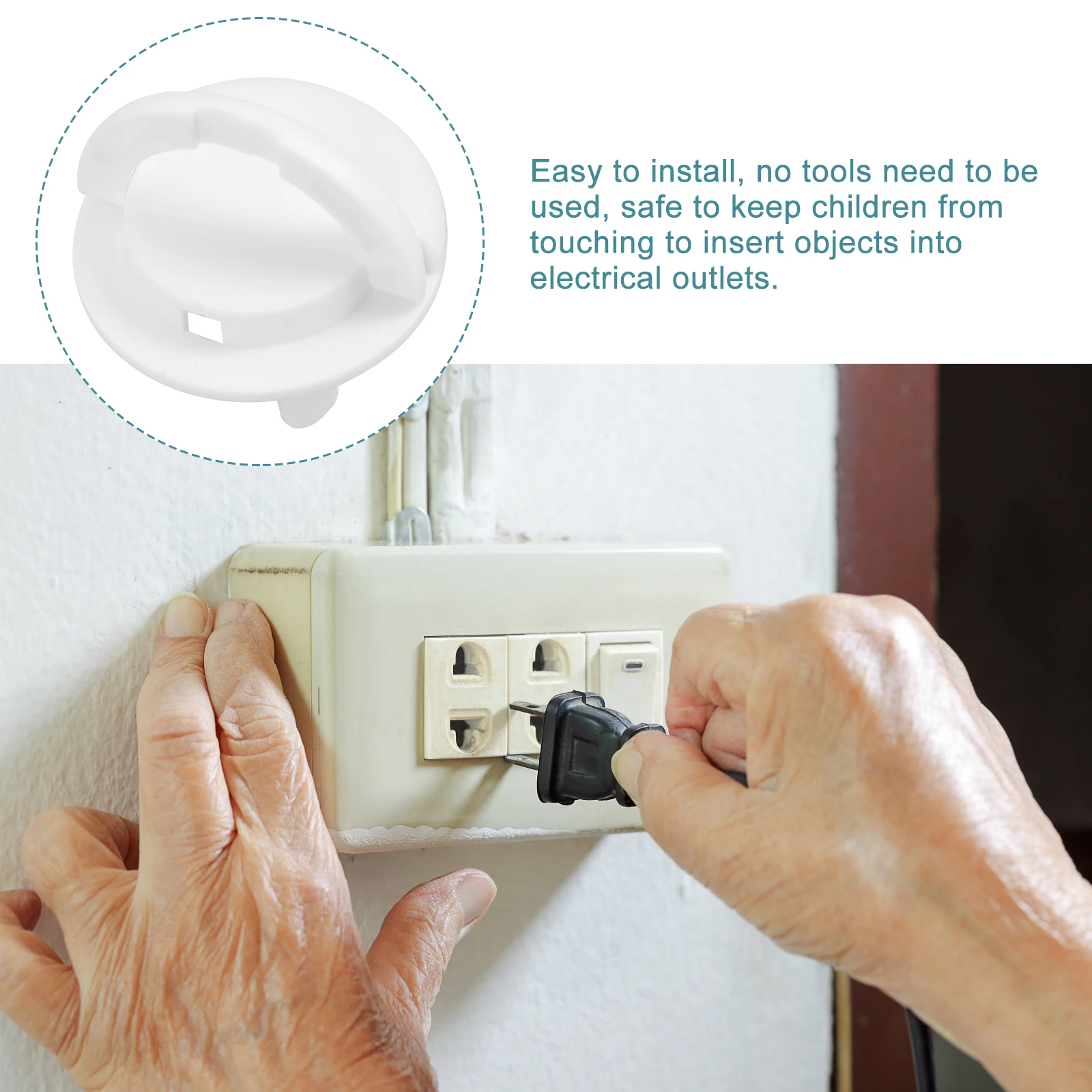 

50 шт., защитные чехлы для электрических розеток, защита для детских розеток, защитные колпачки для домашнего использования для малышей