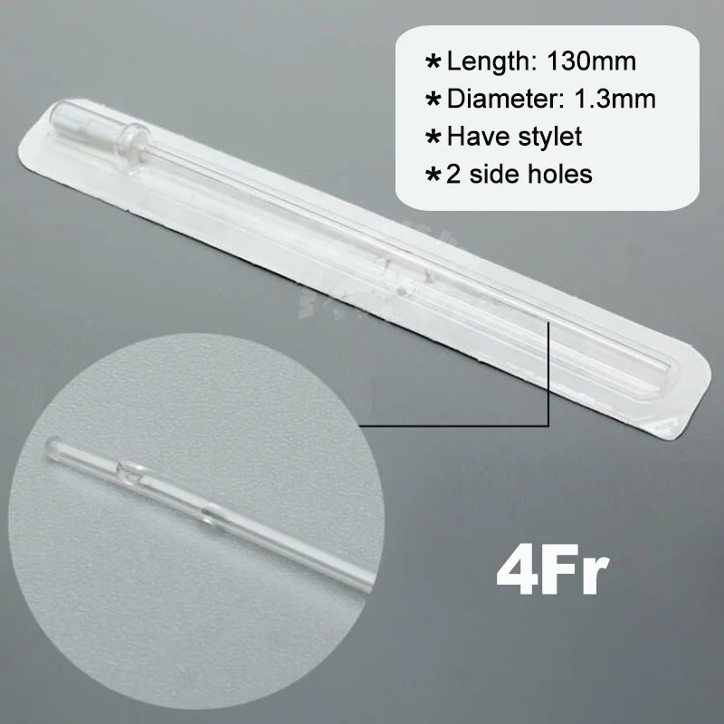 Cat Catheter with Stylet 3Fr End Hole 4Fr Side Holes Veterinary Urinary Cat Catheters