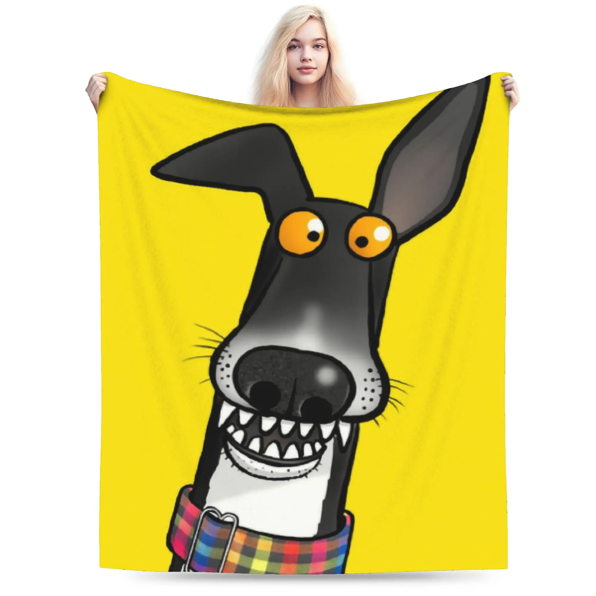 Custom Cute Greyhound Whippet Sighthound Dog Blanket 3D Print Soft Flannel Fleece Throw Blankets for Home Bedroom Sofa Quilt