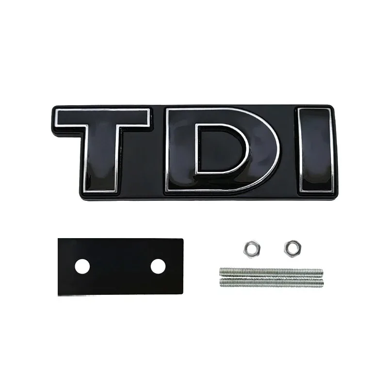 Car 3D Sticker TDI Logo Emblem Front Grille Sticker Fender Tail Metal Side Badge Decor For VW Polo Golf Jetta Passat MK4 MK5 MK6