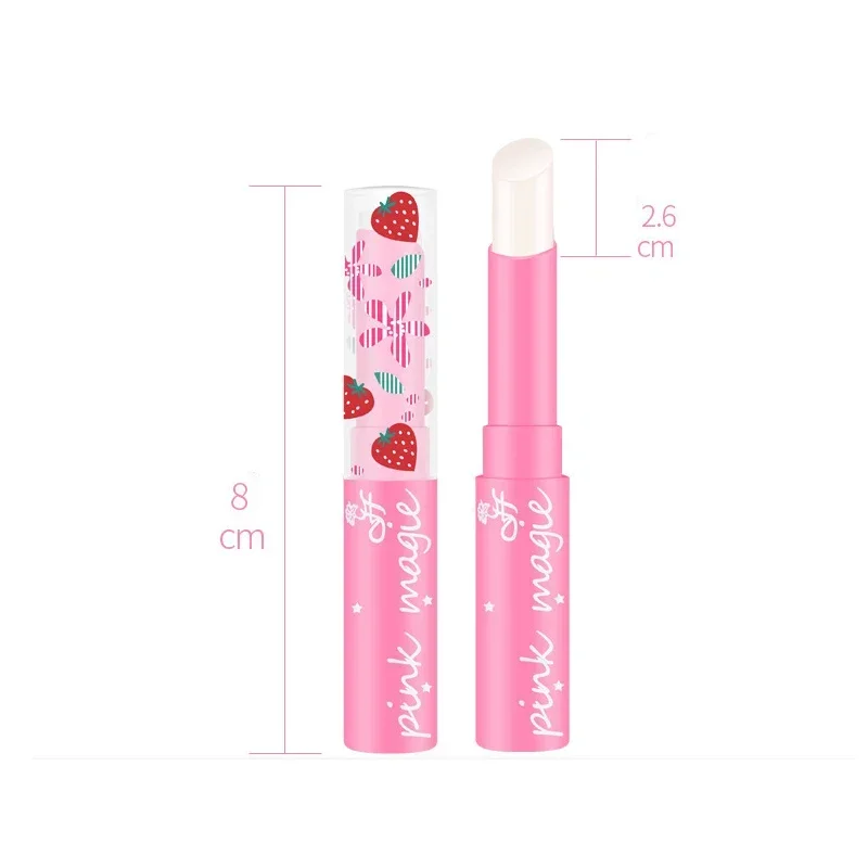 Strawberry Blam Temperature Change Lip Balm Vitality Color Lipstick  Lip Balm Change Lipstick Lip Care Beauty Makeup