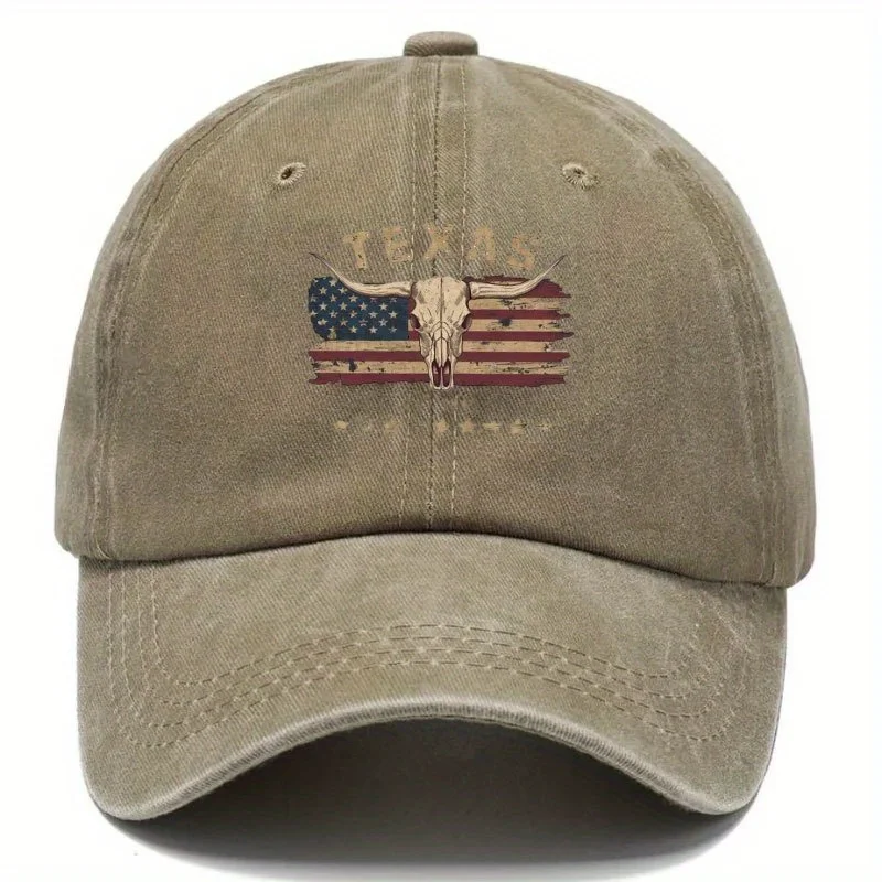 A Stylish And Versatile Baseball Cap with a Bulls Print, Suitable for Both Men And Women, Perfect for Outdoor Activities