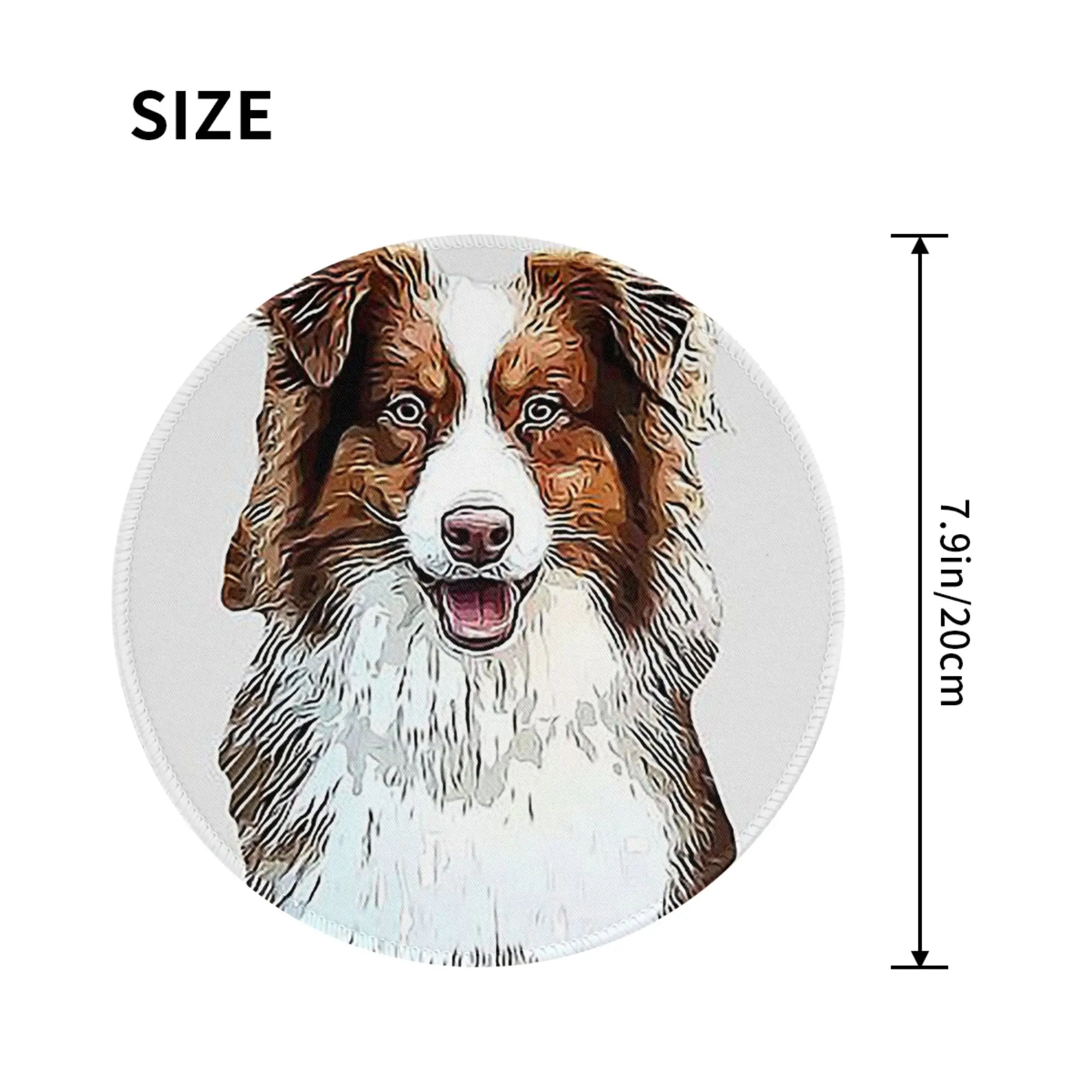 Australian Shepherd Red Tricolor Lovers Mouse Pad Computer Keyboard Mouse Mat PC Laptop Desk Mat Office Accessories Table Mats