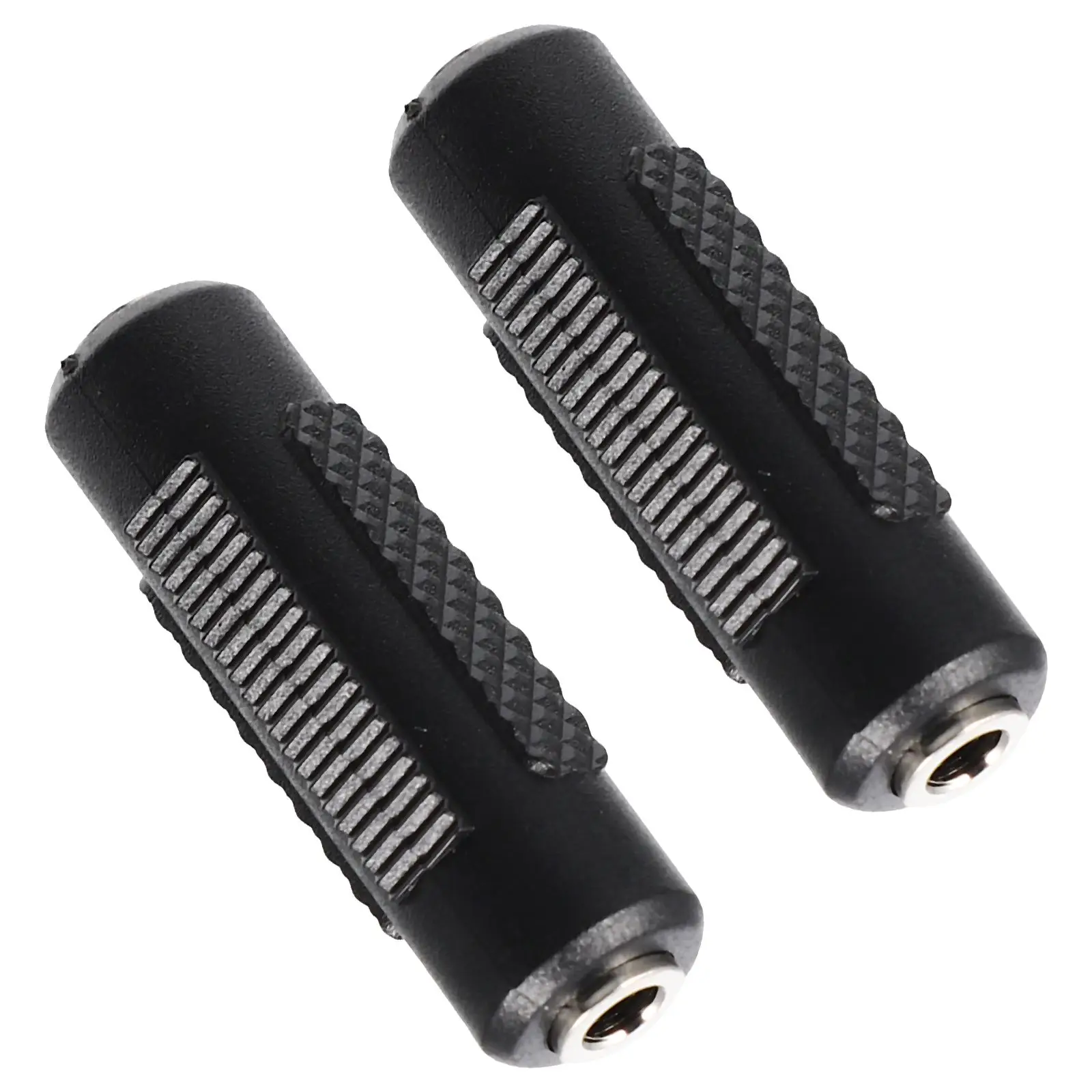 

2 Pcs Microphone Audio Adapter Cable Connectors Plastic Equipment Conversion Interface Stereo AUX Female to Female 35mm