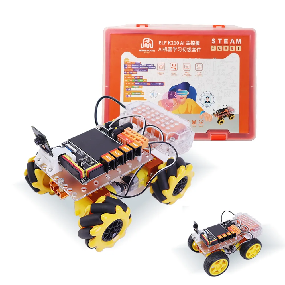 4WD Car K210 Ai Wifi Camera Python Educational Intelligence Programmable Robotic Kit for School Kids