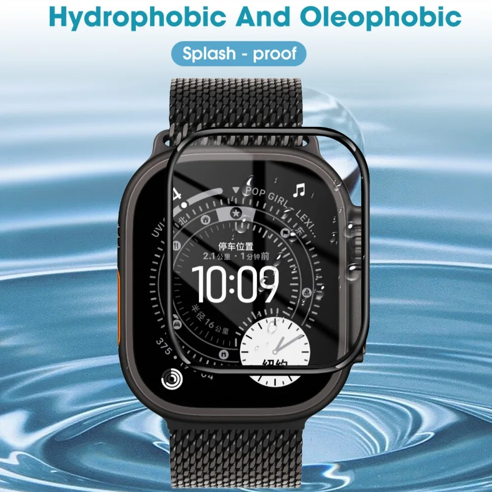 1-5 قطعة واقيات الشاشة هيدروجيل فيلم لساعة أبل الترا 3 HD المضادة للخدش PMMA طبقة رقيقة واقية لينة لساعة أبل الترا 3