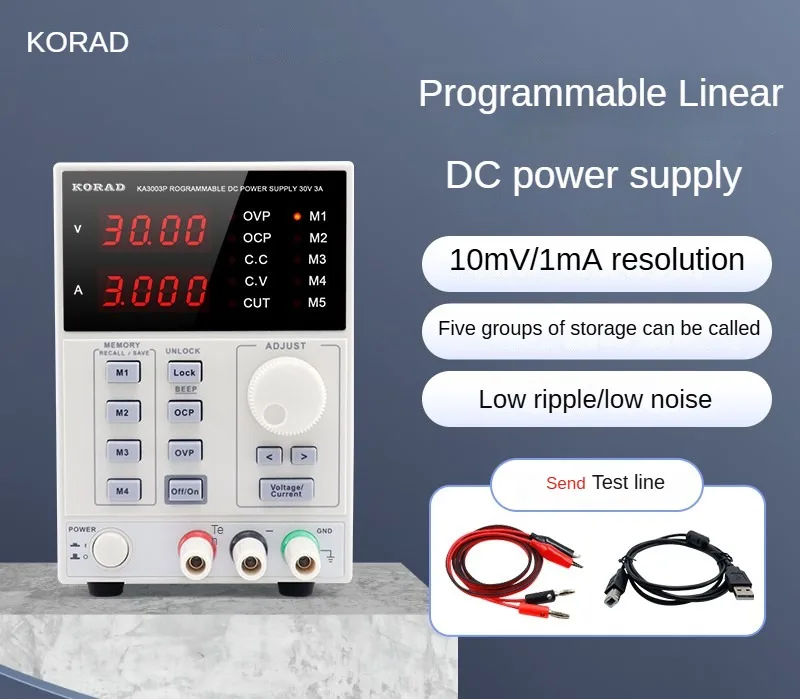 

KORAD KA6003D 60V/3A Adjustable Precision Digital Programmable Laboratory Switching DC Power Supply 180W