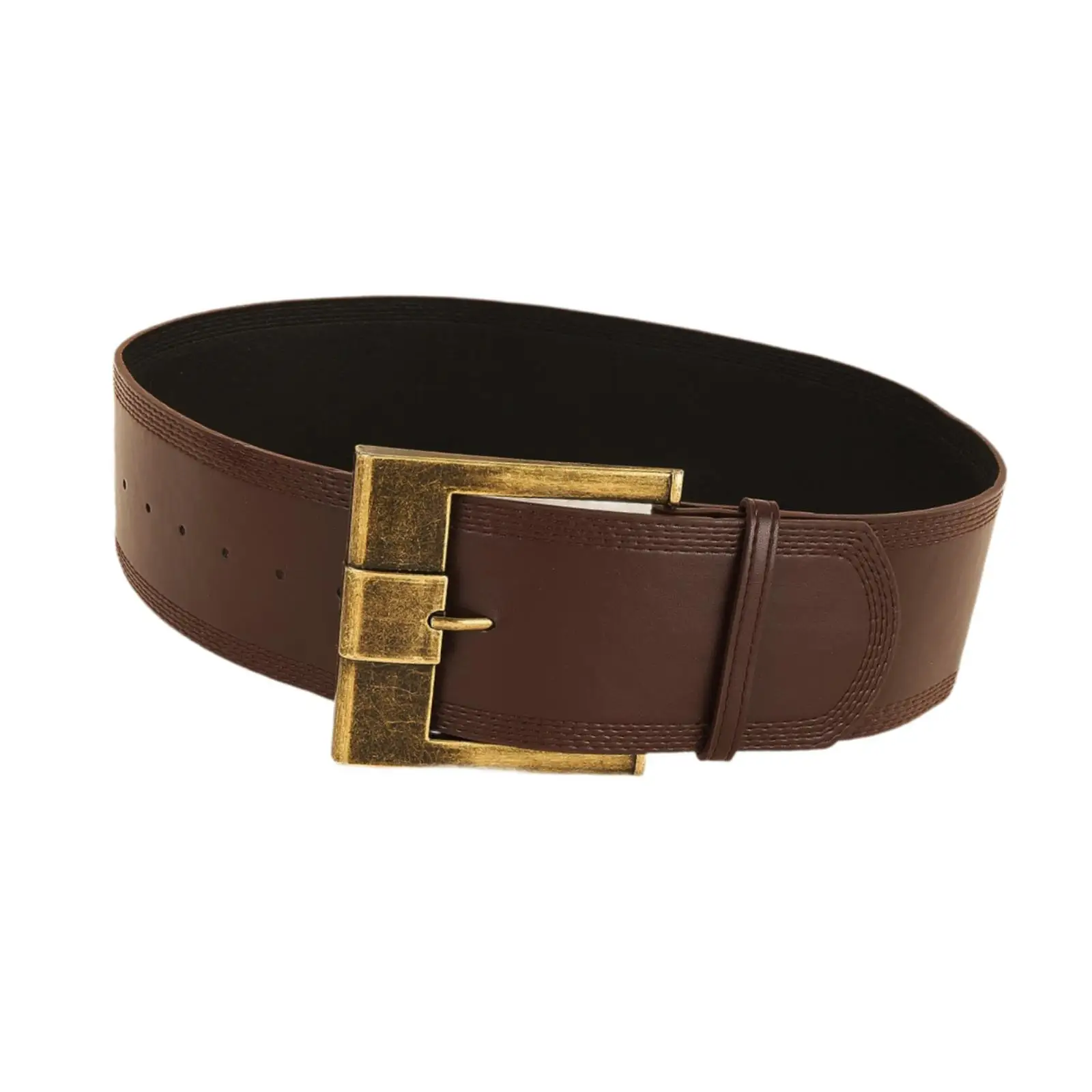 حزام الخصر النسائي ريترو ستايل حزام الخصر عادية مع مشبك دبوس بو الجلود سيدة