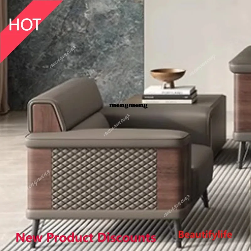 Sofás de Oficina de Cuero Sintético de Alta Calidad 03A, Combinación para Cafetería, Sofás para Oficina de Empresa, Muebles para Oficina Presidencial, Gado Mai Matasai