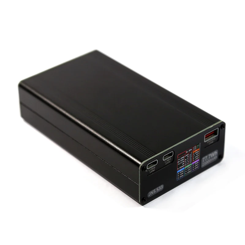 

JNS S33 color screen welding-free mobile power supply kit 35000 mA high-power charging treasure portable flash charging