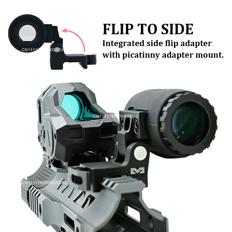 M22 Pro and MMX3 3X Magnifier Self-Illuminated Reflex Red Dot Sight Rifle Optic Scope with Light Module for 20mm Picatinny Rail
