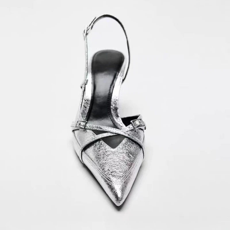 

Luxury High-heeled Women's Sandals Pointed Tip Stiletto Women's Pumps and Heels Fashion Banquet Women's Shoes Sandalias De Mujer