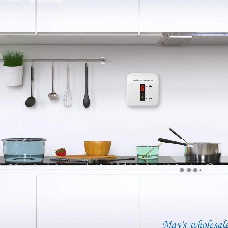 Kitchen Gas Alarm with US Outlet Format, ABS Housing, and Single Household Warning Unit for Appliance Area Monitoring in