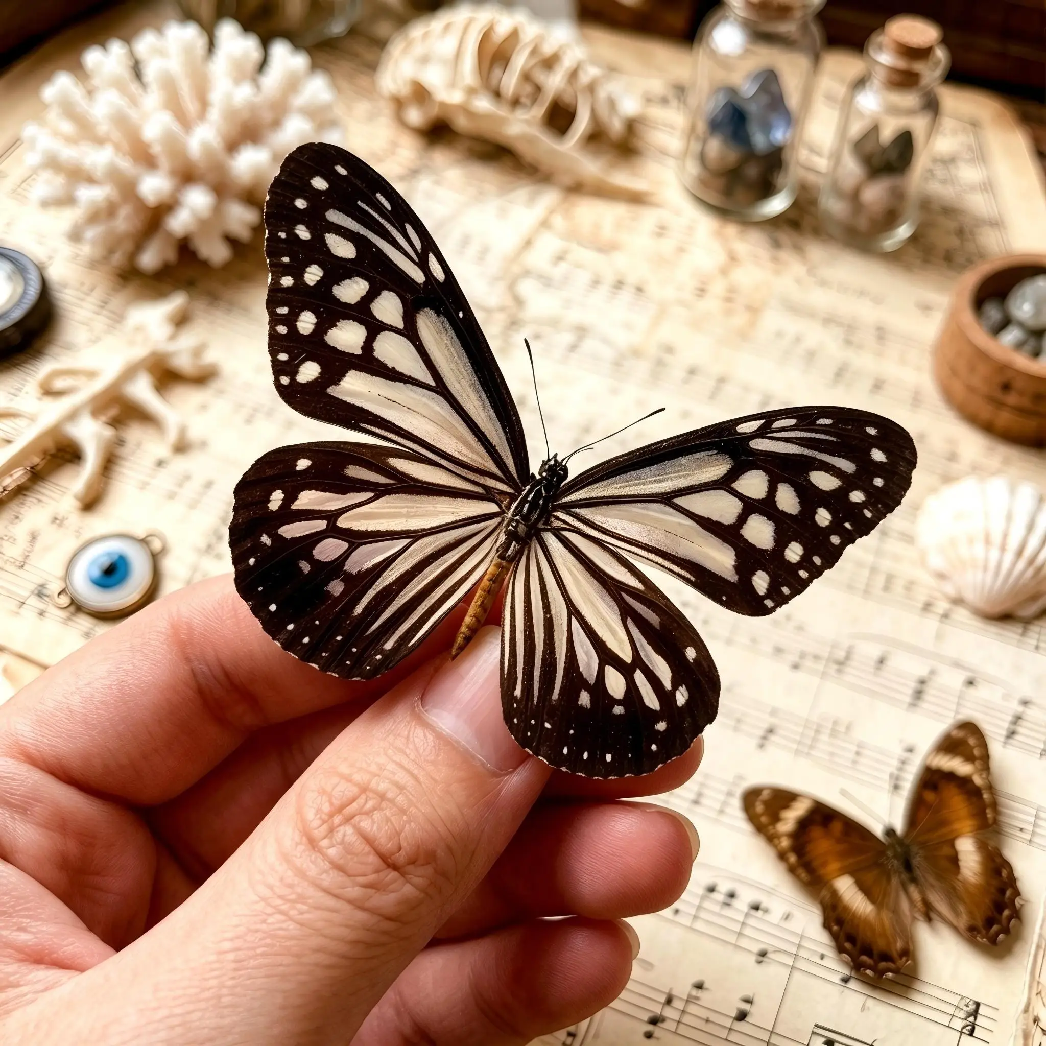 5-100pcs Parantica aglea Butterfly Specimens | Bulk Insect Collection for Crafts, Curio Display & Natural History Art