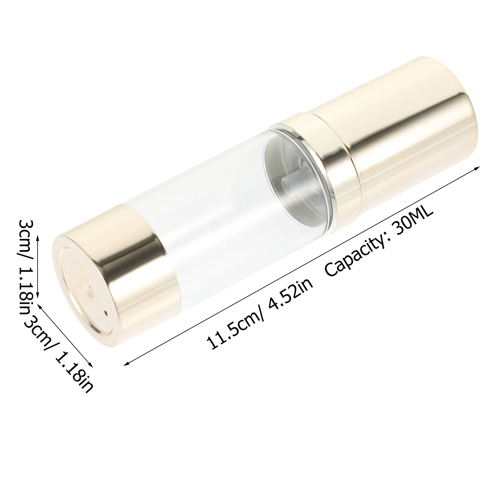 6 قطع من زجاجات المضخة الخالية من الهواء القابلة لإعادة الملء، موزع محمول للسفر مناسب لتخزين مزيل المكياج والحبر