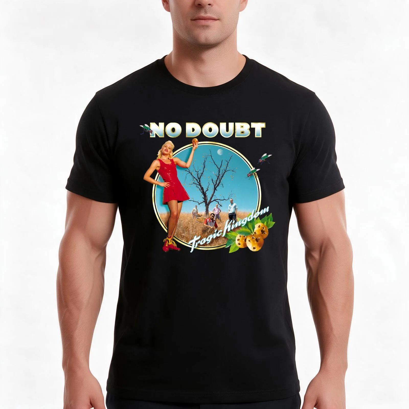 No Doubt Band Tragic Kingdom T-Shirt, Summer Casual Cotton Tee, Oversized Streetwear Tops, Vintage Graphic Print, 100% Cotton