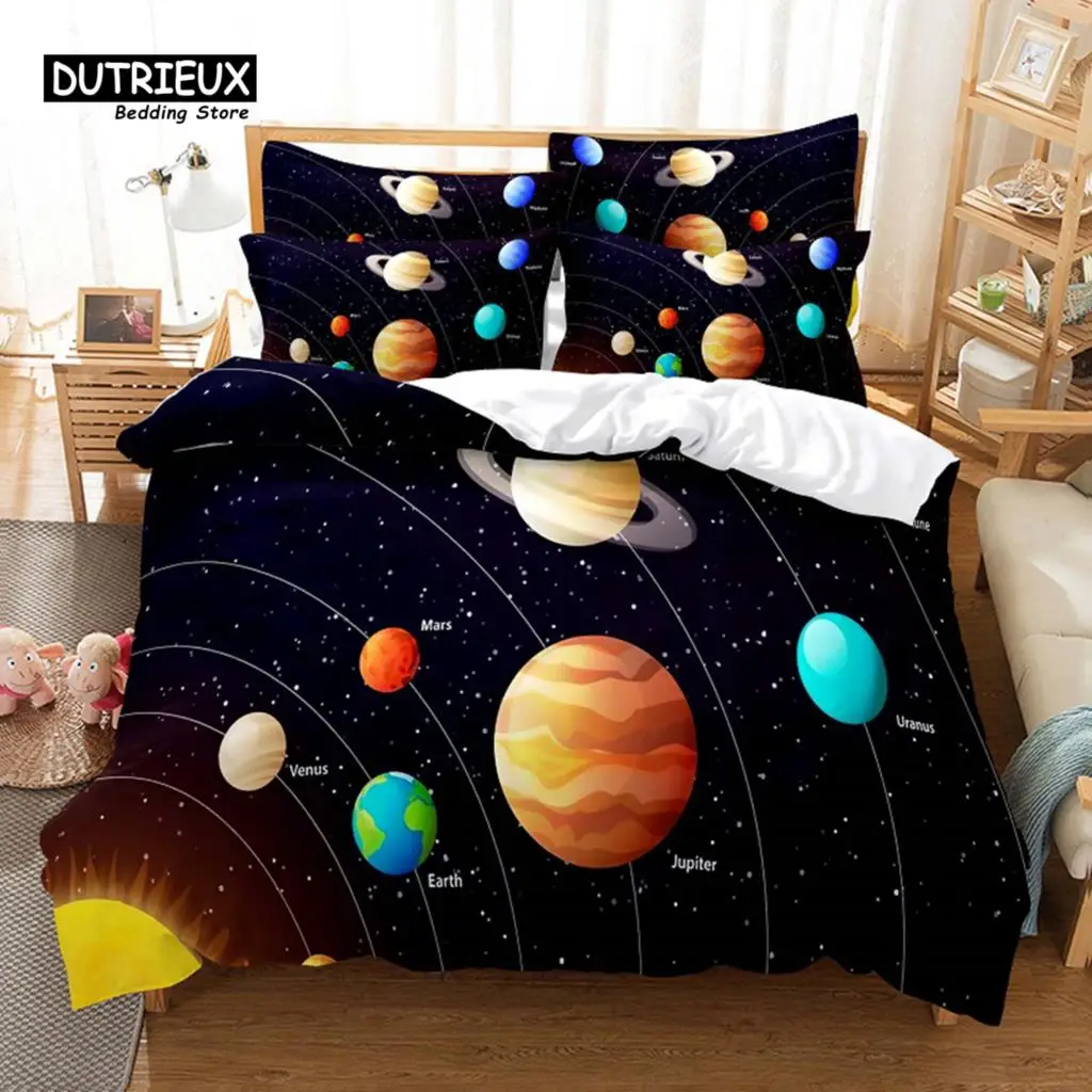 Star Bedding Set, 3Pcs Duvet Cover Set, Soft Comfortable Breathable Duvet Cover, For Bedroom Guest Room Decor