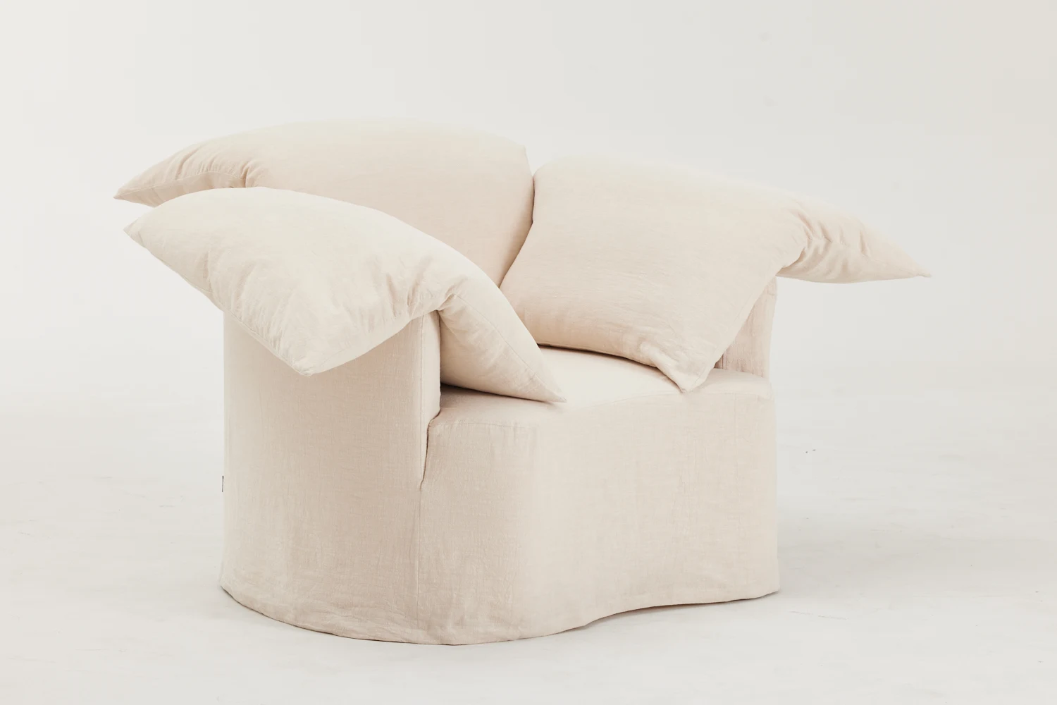 Modern Single Seater Fabric Sofa - Comfortable Modular Leisure Sofa for Home/Hotel/Villa/Living Room