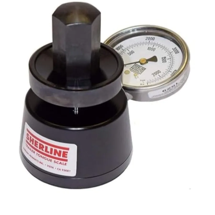

Hydraulic Tongue Weight Scale 5781 Displays Both 05000lb and 02250 Kg for Accurate Trailer Load Monitoring in RV and Truck Towi