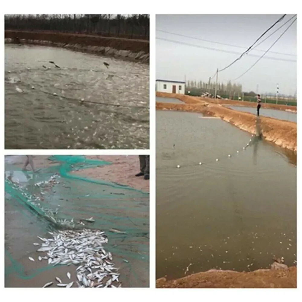 6.5X33Ft 더블 매듭 낚시 드래그 네트 바다 호수 및 강에서 낚시와 호환 가능 밀도가 높고 부력이 있는 낚시 액세서리